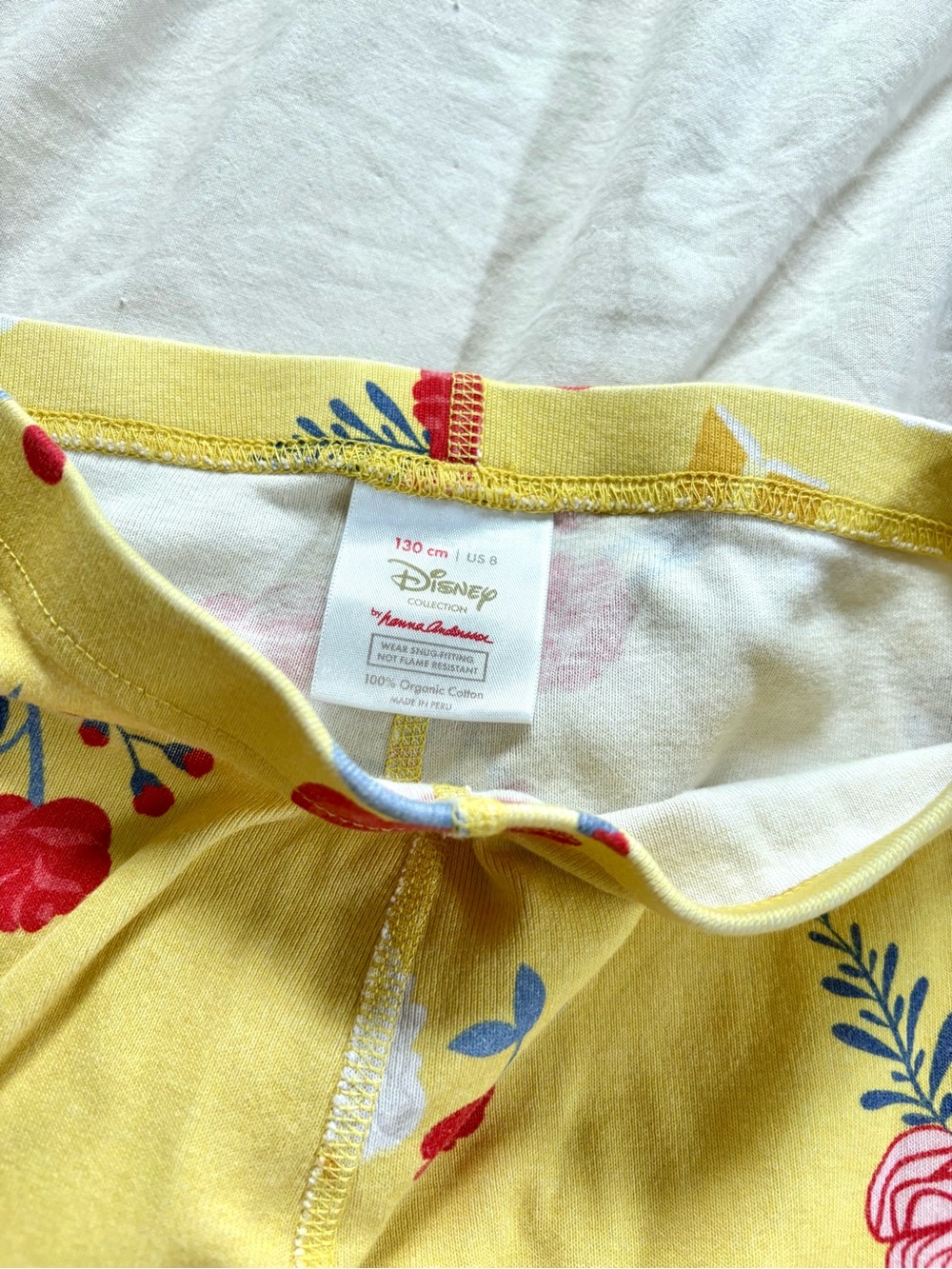Hanna Anderson HannaJams Disney Belle Beauty & The Beast Pajama Set size 8 - Picture 7 of 8